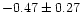 $-0.47 \pm 0.27$
