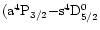$(\rm {a^4P_{3/2} }{-}\rm {
s^4D^0_{5/2}}$