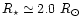 $R_\star \simeq 2.0~{R}_\odot$