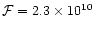 ${\cal F}=2.3\times 10^{10}$