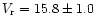 $V_{\rm r}=15.8\pm 1.0$