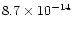 $8.7 \times 10^{-14}$