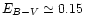 $E_{B{-}V} \simeq 0.15$