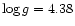 $\log g
= 4.38$