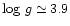 $\log \,g\simeq3.9$