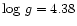 $\log \,g=4.38$
