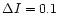 $\Delta I = 0.1$