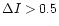 $\Delta I>0.5$