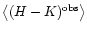 $\bigl\langle (H - K)^{\rm obs} \bigr\rangle$