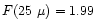 $F(25~\mu)=1.99$
