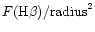 $F({\rm H\beta})/{\rm radius}^2$