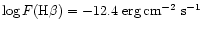 $\log F({\rm H\beta})= -12.4~{\rm
erg\,cm^{-2}~s^{-1}} $