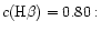 $c({\rm H}\beta) = 0.80:$