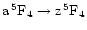 $\rm a\,^5F_4\rightarrow z\,^5F_4$