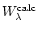 $W_{\lambda}^{\rm calc}$