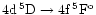$\rm 4d\,^5D \rightarrow 4f\,^5F^o$