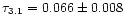 $\tau_{3.1}=0.066\pm0.008$