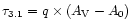 $\tau_{3.1} = q \times (A_{\rm V} - A_{0})$