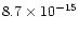 $8.7\times10^{-15}$