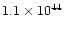 $1.1\times 10^{44}$