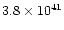 $3.8\times 10^{41}$