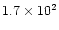 $1.7\times 10^2$