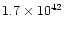 $1.7\times 10^{42}$