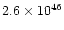 $2.6\times 10^{46}$