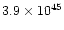$3.9\times 10^{45}$
