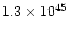 $1.3\times 10^{45}$