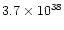 $3.7\times 10^{38}$