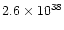 $2.6\times 10^{38}$