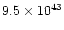 $9.5\times 10^{43}$