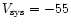 $V_{\rm sys} = -55$