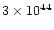 $3\times 10^{44}$