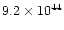 $ 9.2\times 10^{44}$