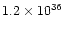 $ 1.2\times 10^{36}$