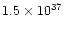 $ 1.5\times 10^{37}$