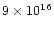 $ 9\times 10^{16}$