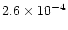 $2.6\times 10^{-4}$