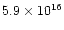 $5.9\times 10^{16}$
