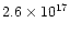 $2.6\times 10^{17}$