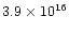 $3.9\times 10^{16}$