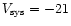 $V_{\rm sys} = -21$