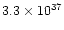 $3.3\times 10^{37}$