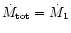 $\dot{M}_{\rm tot} = \dot{M}_1$