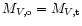 $M_{{V}, {\rm o}} = M_{{V}, \rm t}$