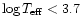 $\log T_{\rm eff}<3.7$