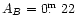 $A_{B}=0\hbox{$.\!\!^{\rm m}$ }22$