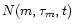 $N(m,\tau_m,t)$